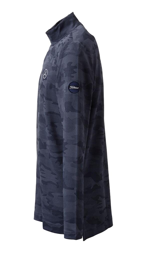 Genuine x Titleist Boardwalk Camouflage Mock Size Small [Mercedes-Benz Collection] Mercedes-Benz Shirt, Navy,