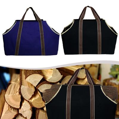 Comfortable Carrying Bag Canvas Firewood Carrier Outdoor Wood Transport Moisture Protection Picnic Wood Carrier