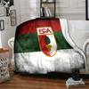 Augs-burg Football Crest Flannel Blanket, Soft Polyester, Modern Design, All-Season for Camping, Travel, Gifts for holidays or birthdays