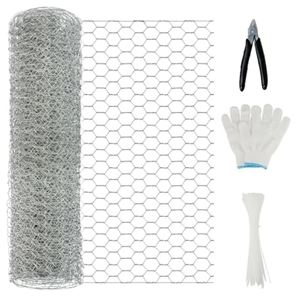 

Гибкое шестиугольное ограждение из проволочной сетки 35 см x 5 м для птицы и мелких животных