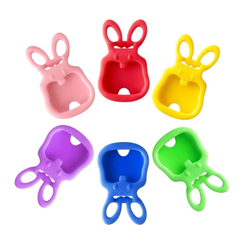 Pack of 6 Ergonomic Animal Designs Can Opener Colorful Rabbit Shaped Beer Bottle Opener for Home Kitchens 1