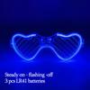 New Acrylic Luminous Glowing Cyberpunk Glasses LED Light Up Halloween Party Glasses Bar Club Props Neon Glasses Supplies