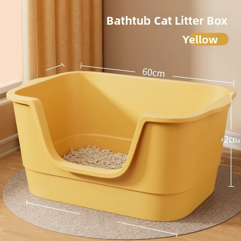 Extra Large Open-Top Litter Box Anti-Spla Giant Size Toilet for S Pet Supplies Sand Pan Special Large Size