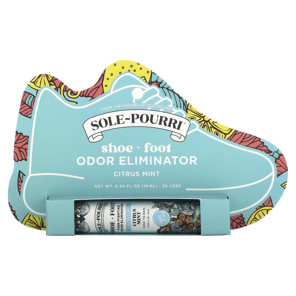 POO-POURRI Sole-Pourri™ Schuh- + Fußgeruchsentferner, Citrus-Minze, 10 ml (0,34 Fl Oz)
