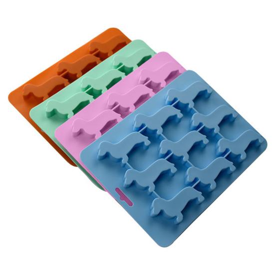 Attractive Flexible Ice-making Reusable Dachshund Dog Shaped Ice Cube Mold Tray Party Supplies Silicone Mold