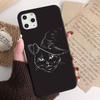 Witch and Cat Colorful Cute Phone Case for iPhone 11 12 13 Pro XS MAX 8 7 6 6S Plus X 5S SE 2020 XR Cover