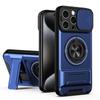KEYSION Magnetic Phone Case for iPhone 13 14 15 Pro Max 15 Plus Slide Camera Protection Upright Kickstand Shockproof Back Cover