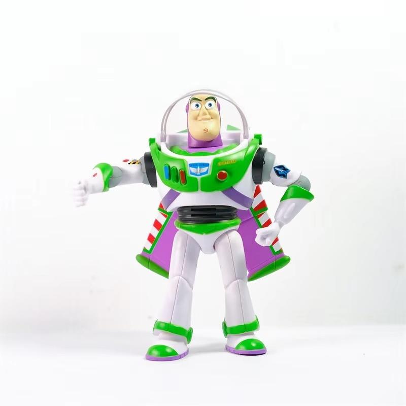 Pixar Toy Story Buzz Lightyear Action Figure With Helmet Openable Sound Pop Out Wings Boy Toy Collectible Model Surprise Gift