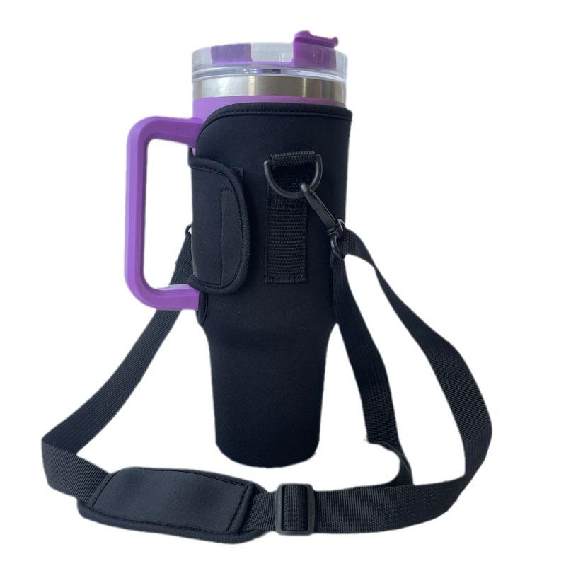Portavasos portátil de neopreno de 40 oz para automóvil con asa