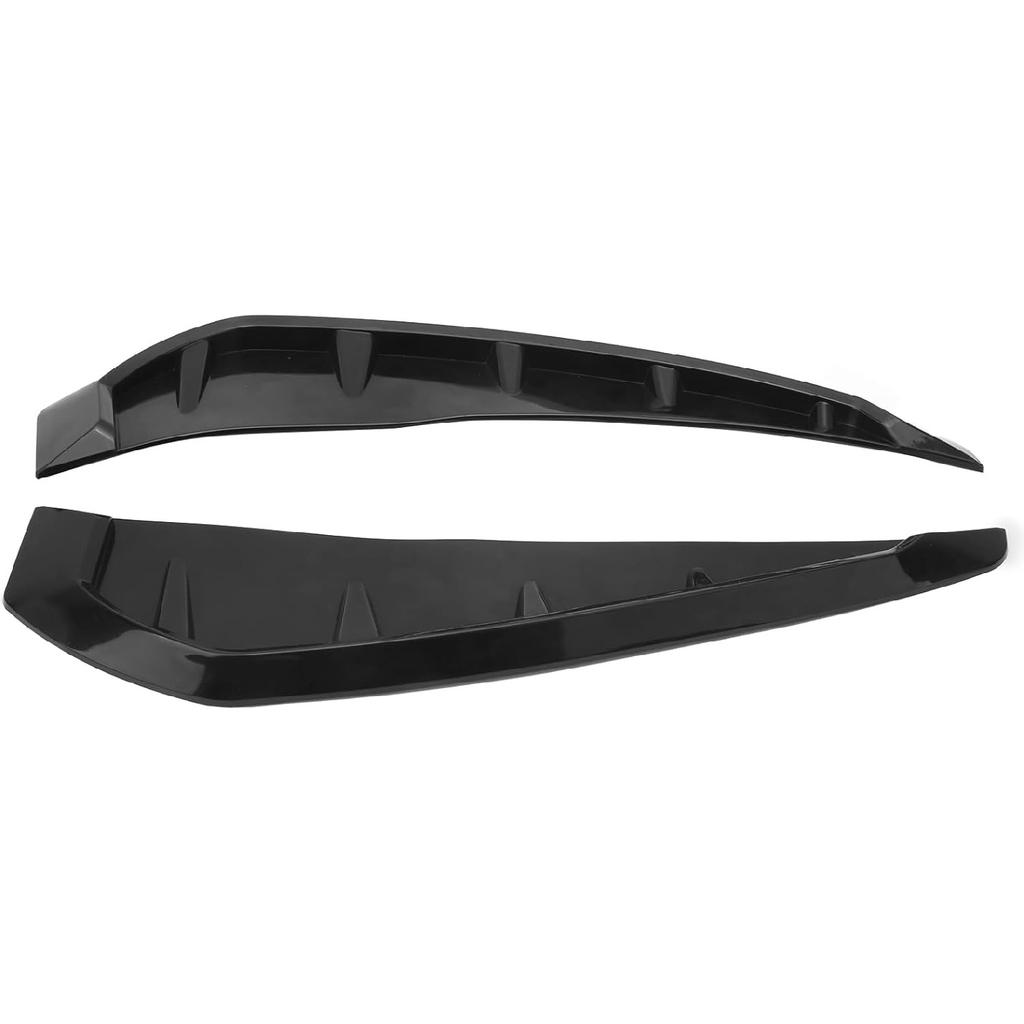 PerGar Side Fender Trim Cover, Car Vent Sticker, Universal PU Rubber Glossy Black Exterior Decor