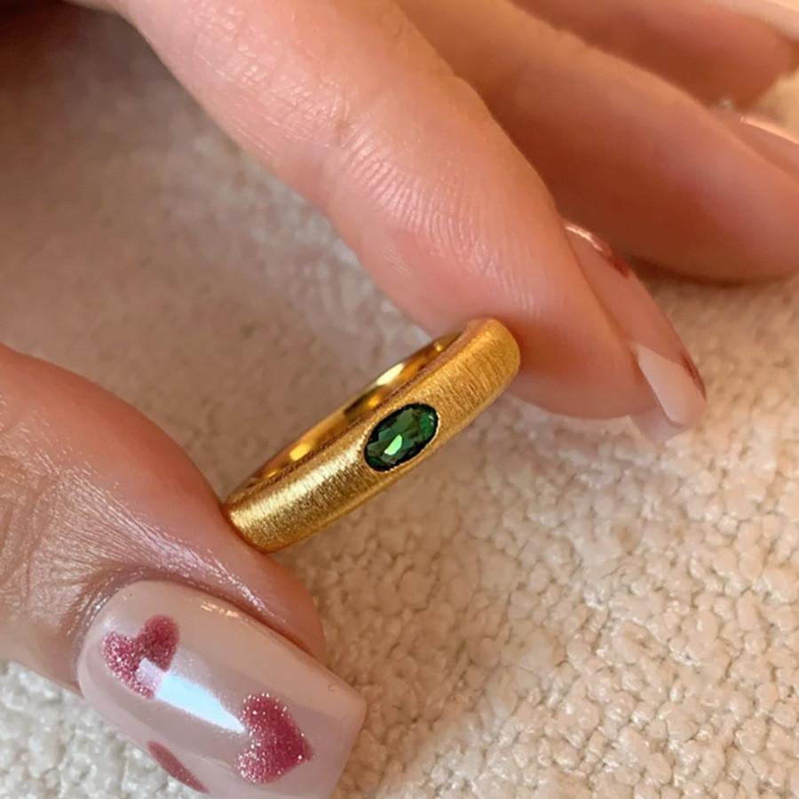 Elegant Vintage Style Gold Color Geometric Copper Adjustable Ring For Women Fashion