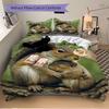 3pcs Squirrel Family Bedding Set - Includes One Quilt Cover and Two Pillowcases (No Core) - Cute Animal Design for Home Decor, Festival Gift