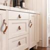 Cross-Border Brass and Leather Cabinet Pull Handle