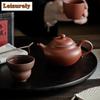 Antique Raw Ore Purple Clay Tea Set Complete Set Zen Tea Set Kit Tea Ceremony Set Teapot and Tea Cup Set Tea Items Supplies Gift
