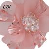 Reusable Napkin Holders 6Pcs Pink Flower Rings, Acrylic Holders, Elastic Rings Elegant Dinner for Wedding Bridal Shower Hotel Banquet Table