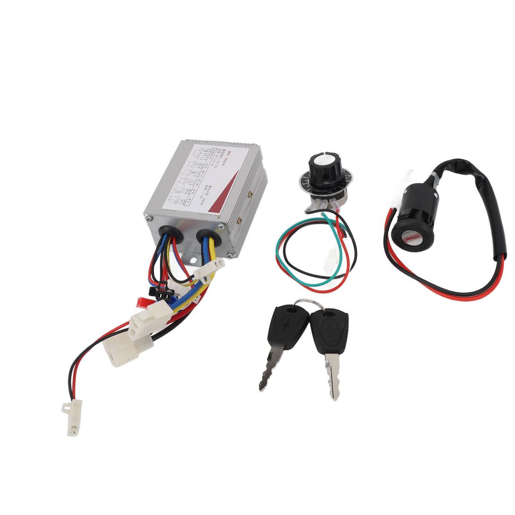 Controller per Bicicletta Elettrica 12V 500W Interruttore Controllo Velocità Set Chiave di Blocco per Tricicli Elettrici Motociclette