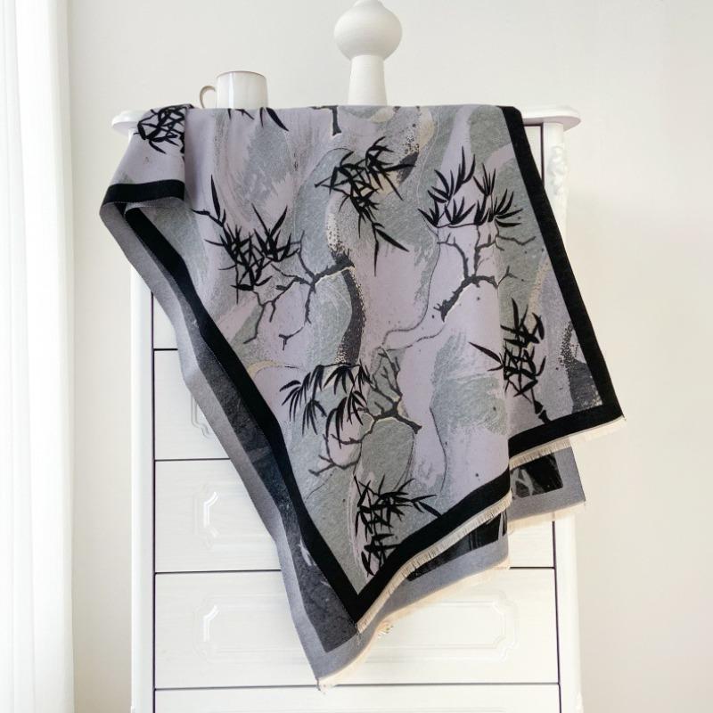 

Scarf New jungle thickened imitation cashmere long scarf warm scarf fashionable versatile external air conditioner shawl 190x65cm серый