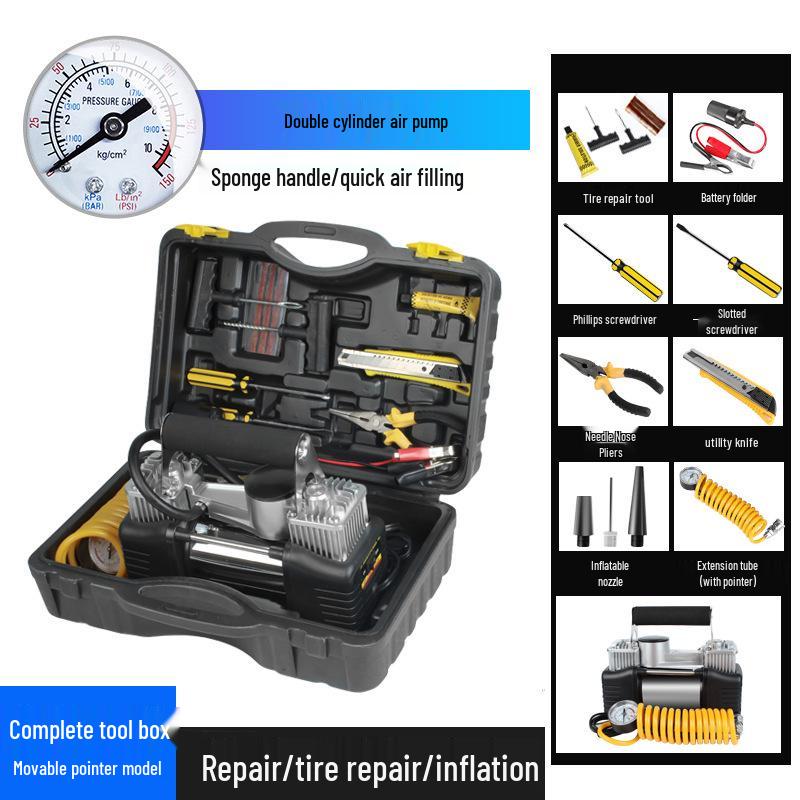 High-Power Dual Cylinder Portable Electric Car Tire Inflator