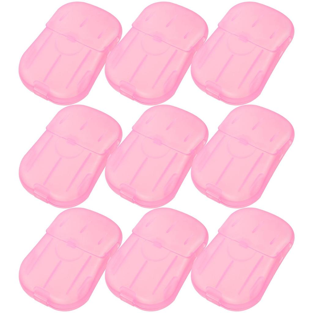 20 Boxes Travel Soap Sheets Outdoor Hand-washing 15 Packs Purple 20pcs Box Portable Children Camping Travel Cleaning