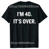 Funny I'm 40 It's Over 40th Birthday Gifts T Shirt Summer Graphic Streetwear Short Sleeve 1985 40 Years Old T-shirt Mens Clothes