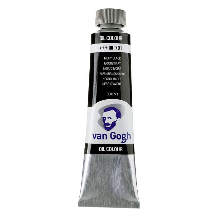 Peinture à l'huile - VAN GOGH - noir d'Ivoire S1 - 40ml - Couleur intense - Niveau avancé