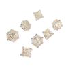 7Pcs Multi Sided Dice Set Comfortable Hand Feeling Strong Wear Resistant Hollow Polyhedral Dice Kit