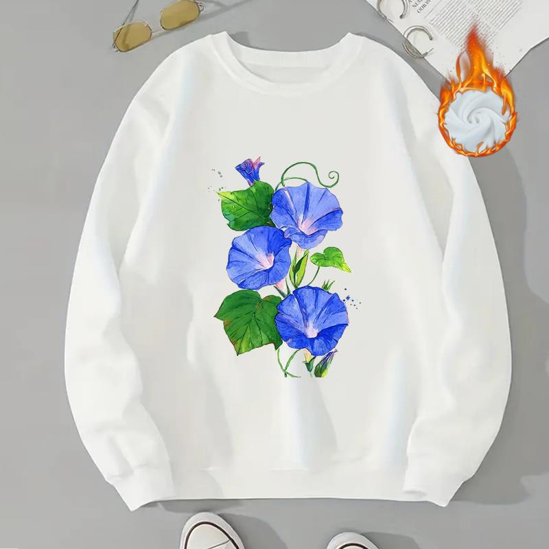 

(Азиатский размер) Женская акварельная милая сладкая флисовая толстая одежда 90-х годов с принтом осень-осень-зима женская весенняя мода повседневные пуловеры графические кофты