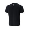 Li-Ning Comfortable Breathable Versatile Letter Round Neck Short Sleeve T-Shirt Men Tops Black ATSV389-1