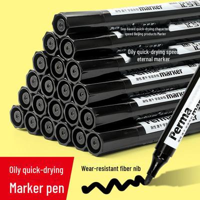 Exclusive Large Capacity Waterproof Black Marker - Thick Tip, Non-Fading, Oily