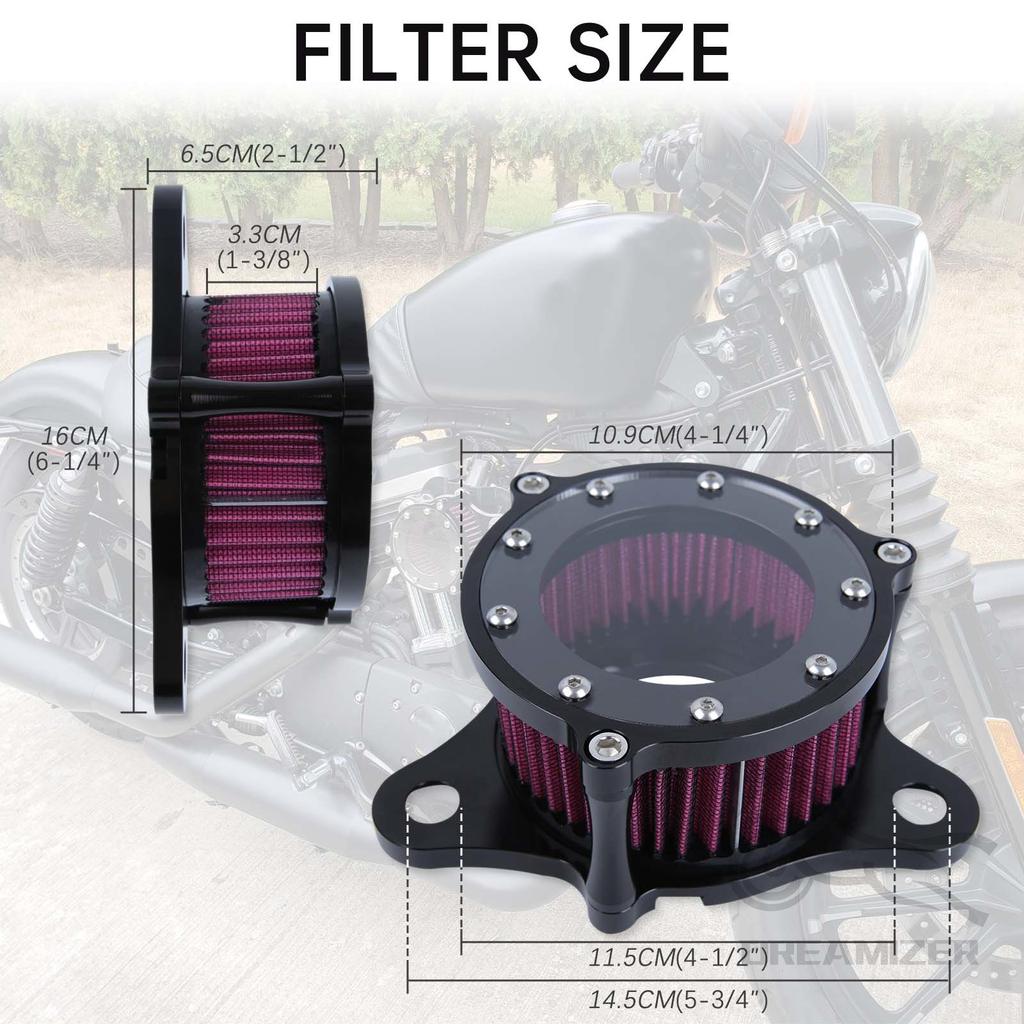 Motorcycle Crafts Air Cleaner Intake Filter Syetem For Harley Sportster XL 883 1200 2004-2014 Universal Auto Air Cleaner