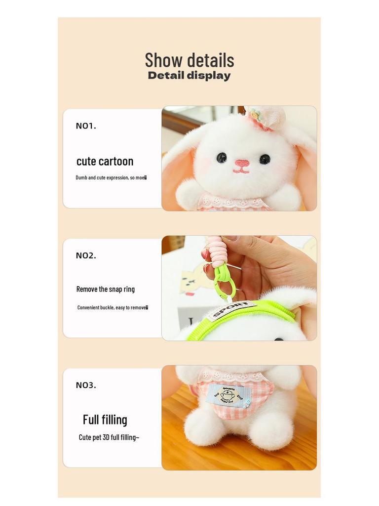 Versatile Koala Series Plush Rabbit Doll: Cute Bag Charm & Gift