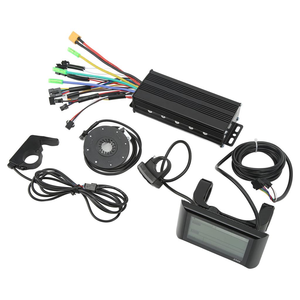 Electric Bike Conversion Kit 24V 36V 48V 30A Controller S900 Panel with Power Assist Sensor Thumb Throttle for 750W