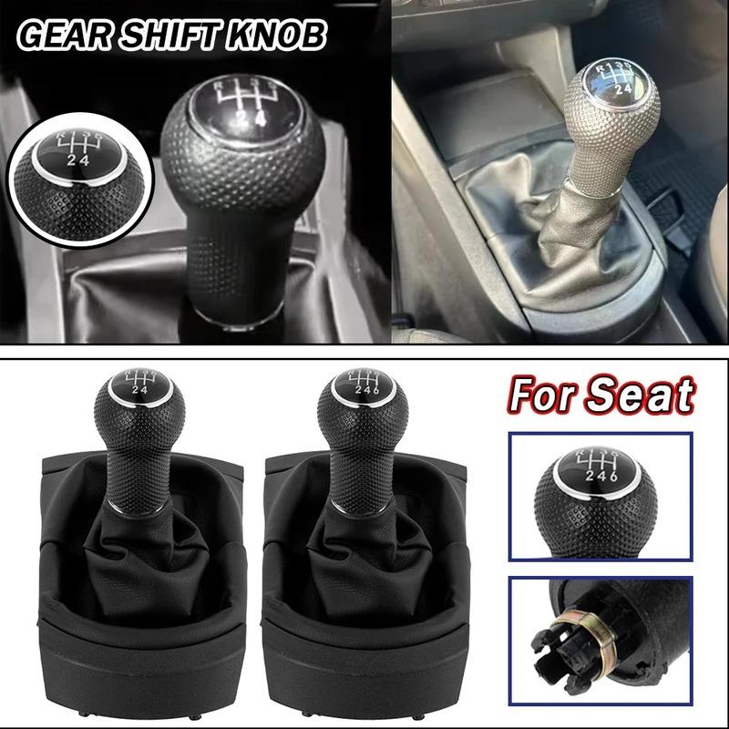 New Product 5/6 Speed Car-Styling Gear Stick Shift Knob for Seat Ibiza 2002 2003 2004 2005 2006 2007 2008 Leather Boot Interior