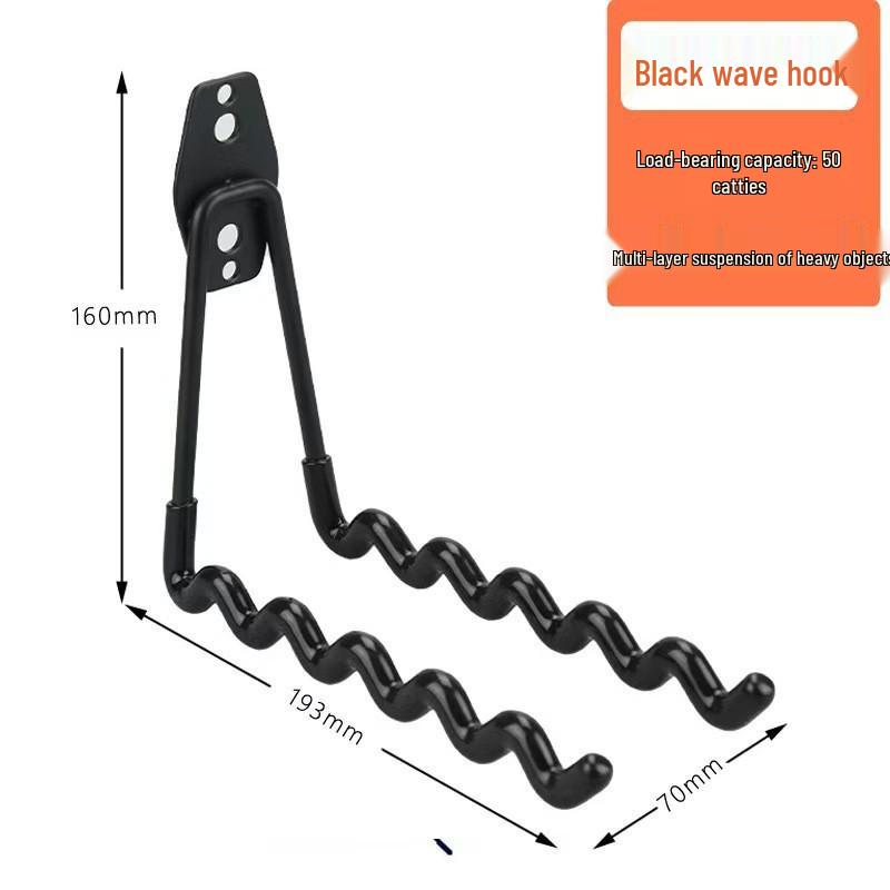 Heavy-Duty Wall-Mounted Metal Bicycle Storage Hooks for Garage or Warehouse