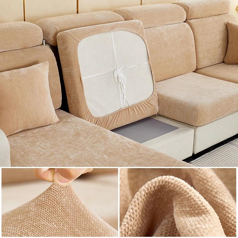 Chenille Sofa Couch Cushion Covers Replacement Chair Cushion Covers Stretch Cushion Slipcovers Furniture Protector Sofa Slipcove