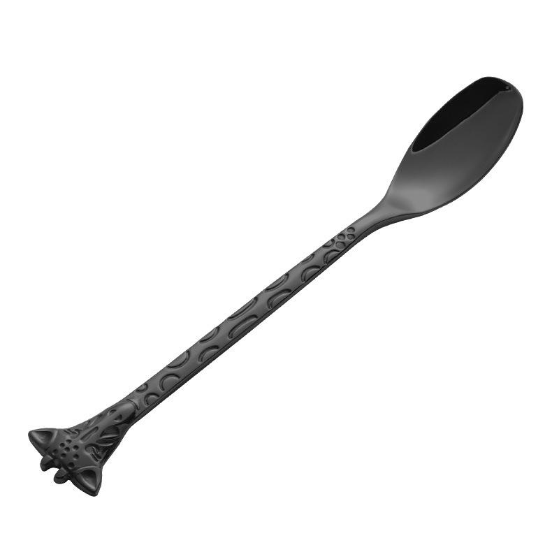 304 stainless steel dessert spoon fork stirring spoon creative cartoon giraffe cake ice cream coffee spoon fork