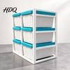 Miniature Scene Decor Rack with 6 Storage Boxes Tiny Box Organizer Display Shelf Dollhouse Multi-Layer Storage Accessory Plastic