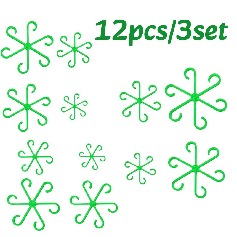 12pc Plants Stem Support Plant Anti-Toppling Support Holder Vine Flower Fixed Trellis Adjustable Gardening Aid Fixation Device