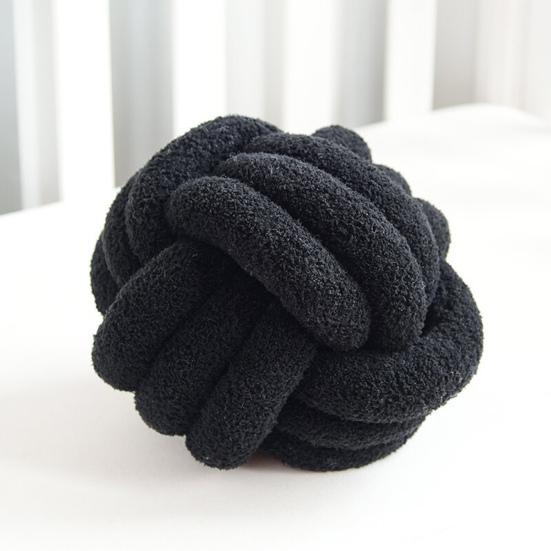 Pillow Manual Braided Knot Round Ball Shape Sherpa Elastic Sleeping Companion Sofa Couch Decoration Throw Pillow Photography Cushion