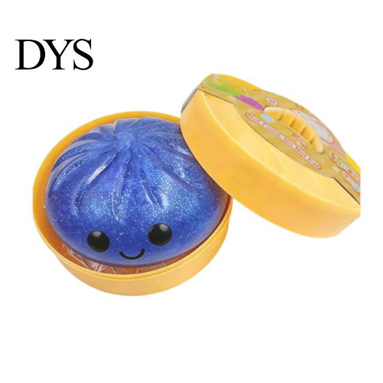 Colorful Pinch Toy Steamed Bun Squeeze Soft TPR Fidget Toys Sensory Handheld Stress Ball Reliever Cute Slow-Rising Decompression Gadget Fun