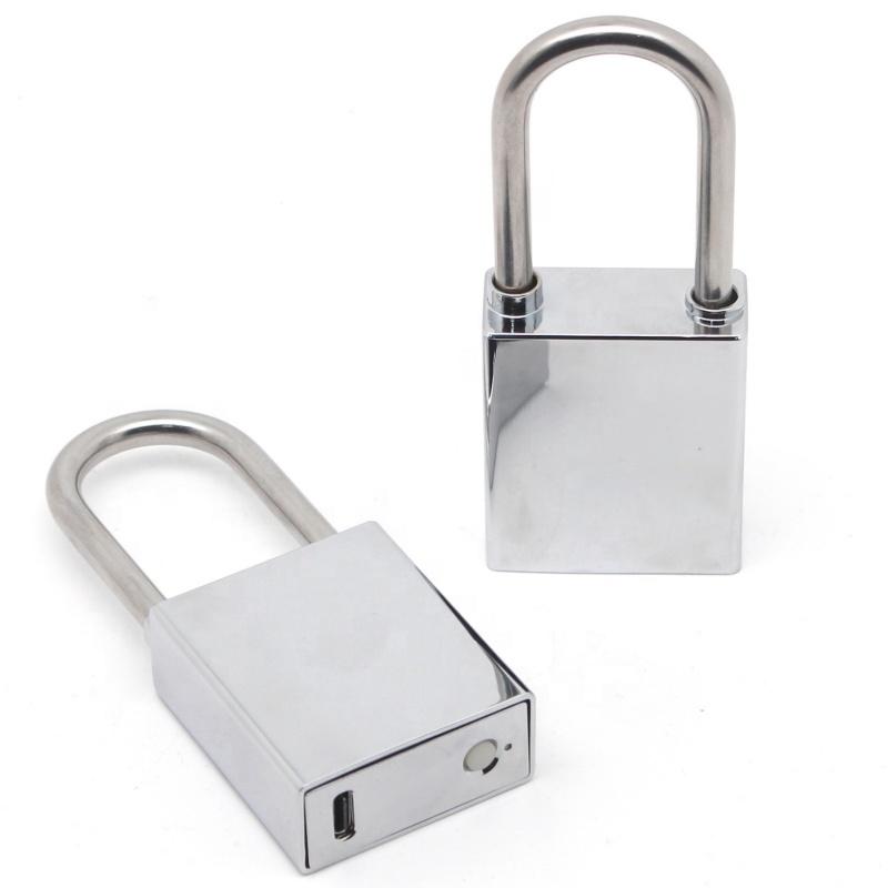 Keyless Bluetooth Square Security Lock Waterproof Stainless Steel Padlock with Anti-Theft Feature Durable