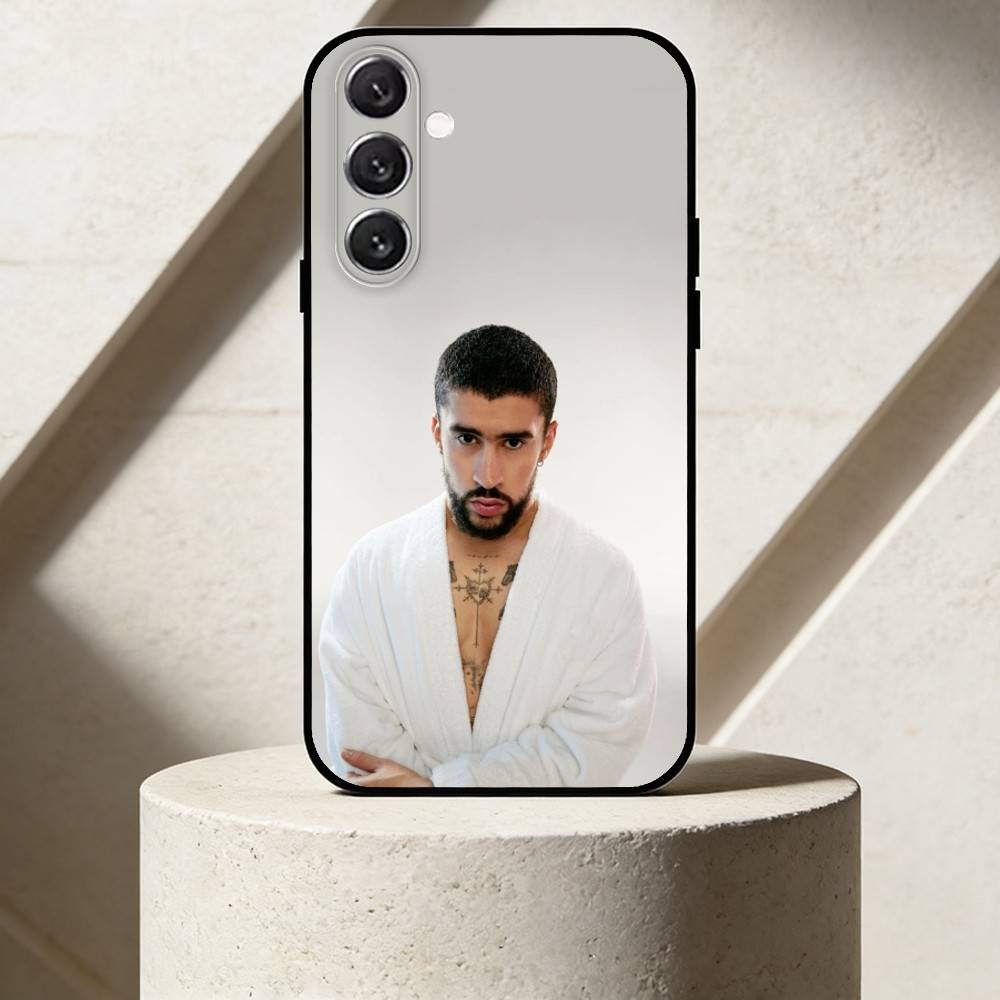 Bad Bunny Phone Case For Samsung Galaxy A13,21s,22,31,32,52,53,71,72,73,Soft Black Cover