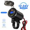 Waterproof  Motorcycle Handlebar USB Charger Lighter Adapter 12V Power Socket Type-C Quick Charger for Car Boat ATV