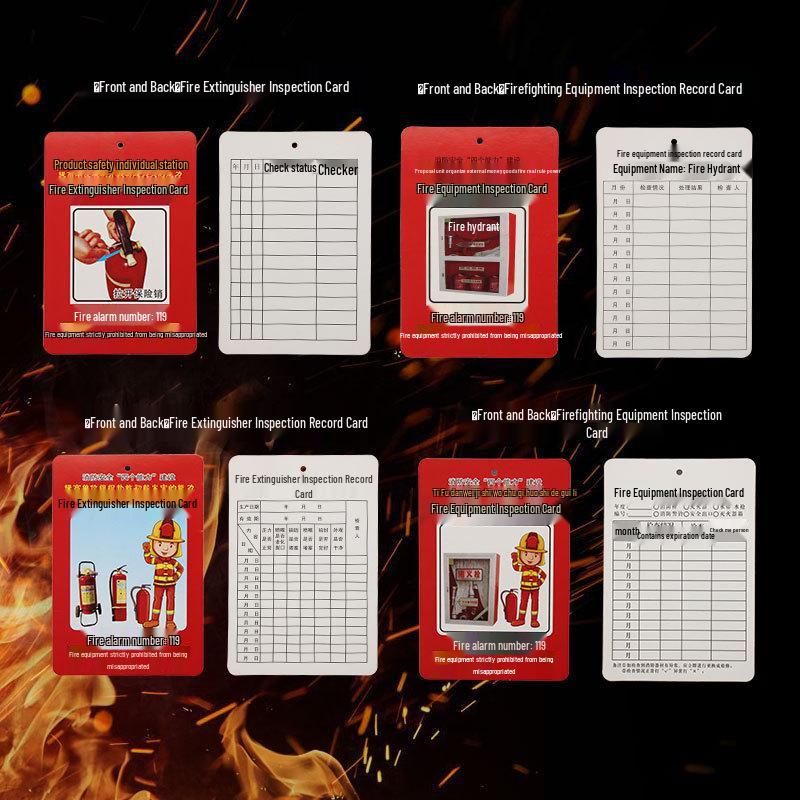 Fire Safety Inspection & Record Card Holder: Fire Extinguishers & Hydrants