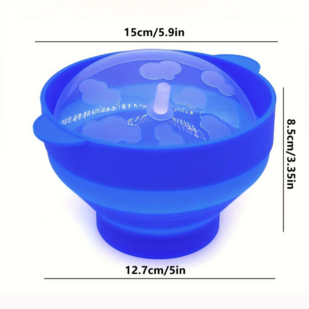 Foldable Silicone Mini Popcorn Bowl, BPA-Free, Perfect for One Serving