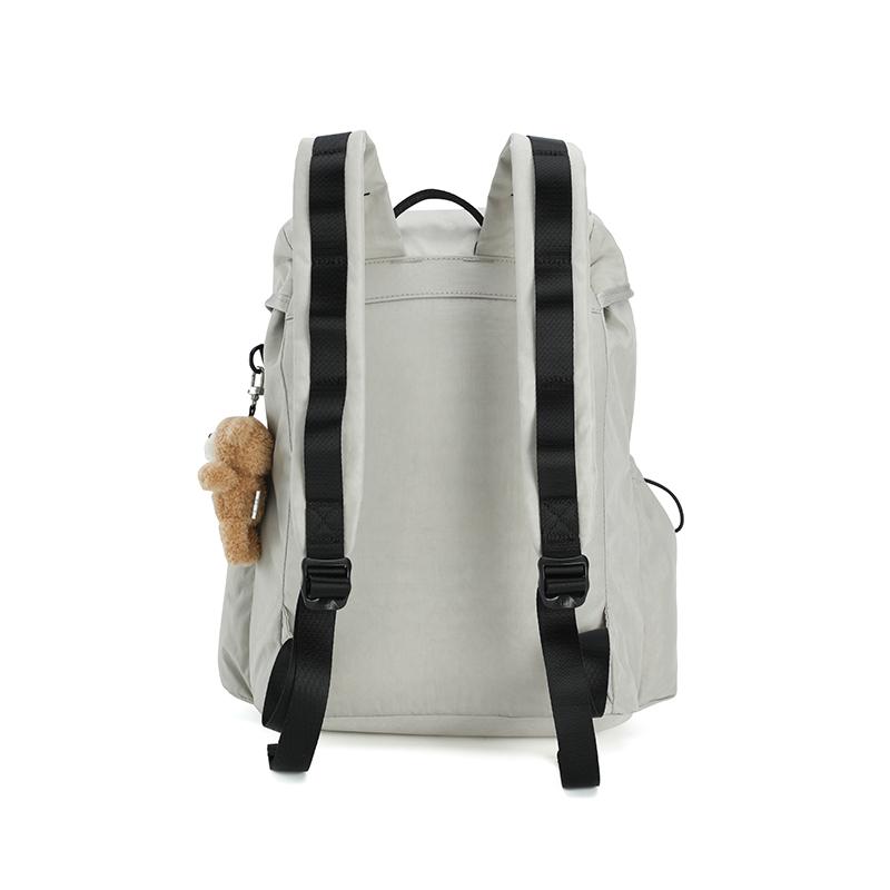 New FILA Fabric Backpack Regular Unisex Morning And Evening Gray Khaki F13U529134FLK