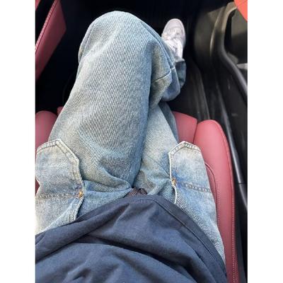 Minimalist Men'S Versatile Youth Fashion Jeans, New Loose Straight Leg Summer Pants, Men'S Temperament Trend