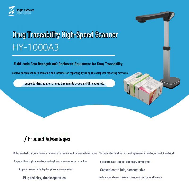Zhelin HY-1000A3 Document Camera & Barcode Scanner CN Plug (adapter Included)
