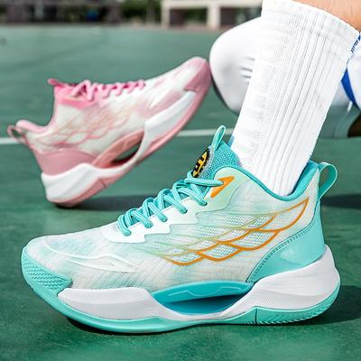 2025 New Breathable Actual Combat Trend Luminous Basketball Shoes for Men and Women Versatile Wear-resistant Non-slip Couple Mandarin Duck Sports Shoe