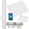 Balk Aluminum Handle DE LUXE RAL 9016 WHITE + LATCH